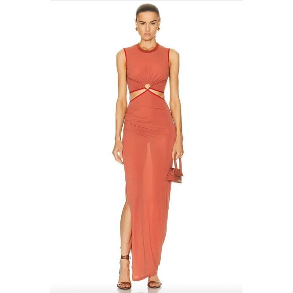 NENSI DOJAKA Keyhole Cut Out Maxi Dress Autumn Womens Size Medium - Picture 1 of 16